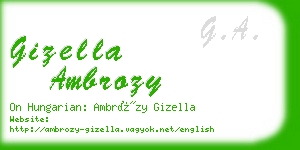 gizella ambrozy business card